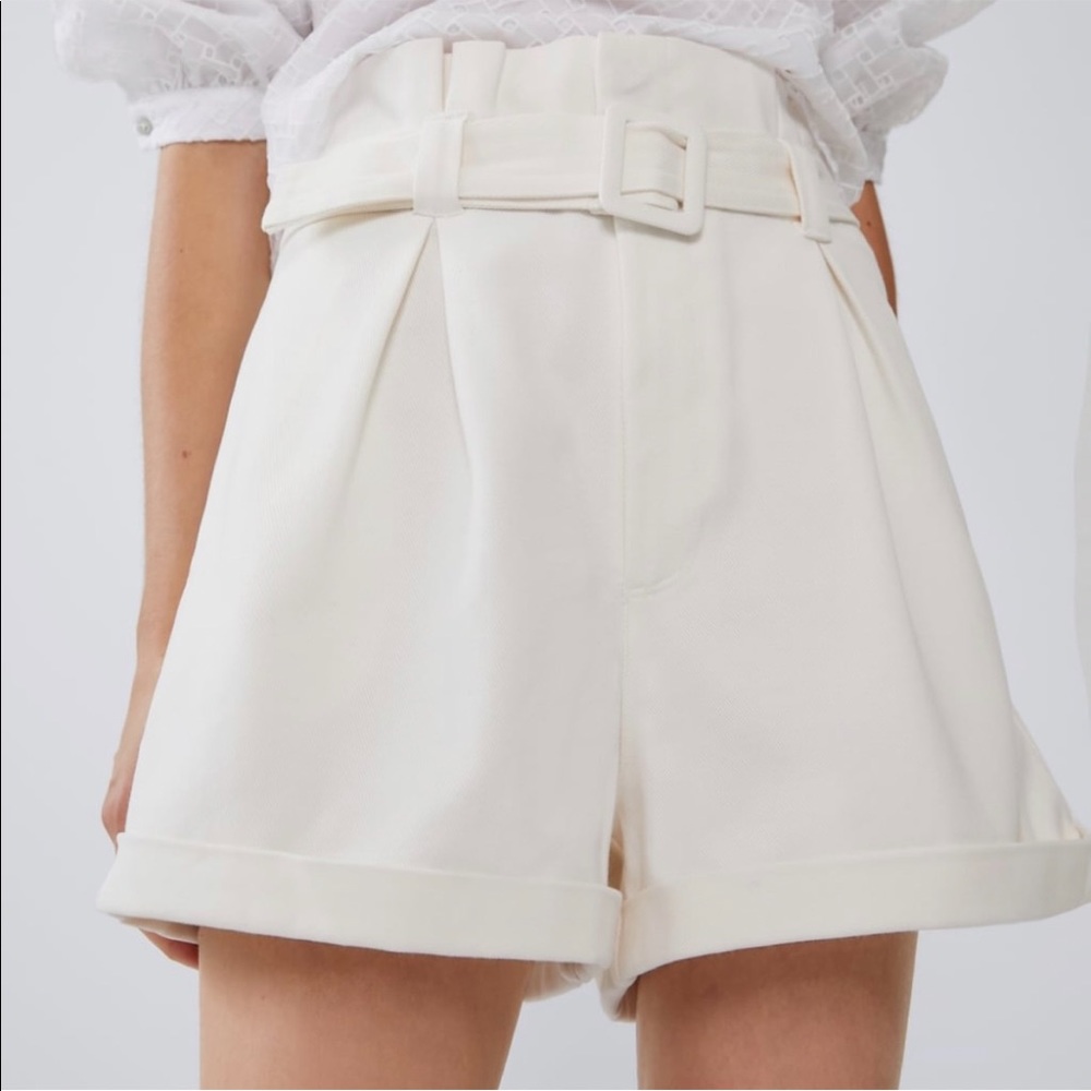 Zara Belted Bermuda Shorts